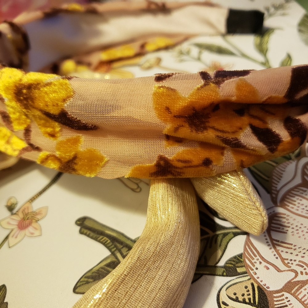 Two cute golden summer fall headbands - Picture 3 of 4